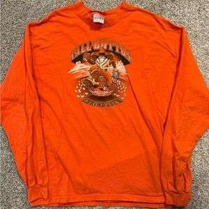 Vintage Crewneck Shirt XL Orange Preshrunk Tall Cotton Eskimo Joe’s‎ Long Sleeve